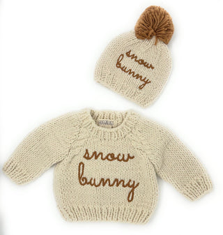 Snow Bunny Sweater and Beanie Holiday Gift Box Baby Riddle