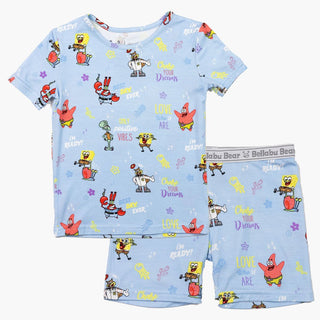 Sponge Bob SquarePants Bamboo Short Sleeve Pajama Set - Blue Pajamas