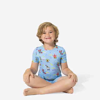 Sponge Bob SquarePants Bamboo Short Sleeve Pajama Set - Blue