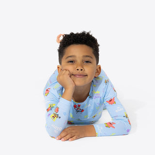 Sponge Bob SquarePants Bamboo Long Sleeve Pajama Set - Blue