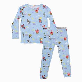 Sponge Bob SquarePants Bamboo Long Sleeve Pajama Set - Blue Baby & Toddler Sleepwear