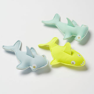 Sunny Life Dive Buddies (Set of 3) - Blue, Aqua, and Neon Yellow Salty the Shark