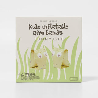 Kids Inflatable Arm Bands - Light Khaki Cookie the Croc Pool & Spa Accessories