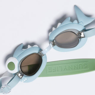 Mini Swim Goggles - Khaki Shark Tribe Swim Goggles & Masks