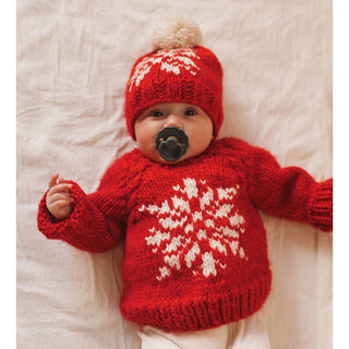 Snowflake Red Crew Neck Sweater Baby & Toddler Outerwear