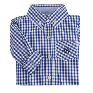 Blue Gingham L/S Classic Shirtzie Baby & Toddler Tops