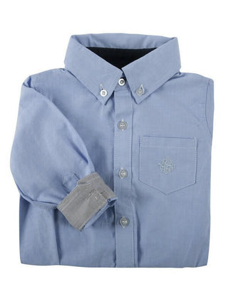 Boy's Long Sleeve Oxford Shirt - Blue Baby & Toddler Tops