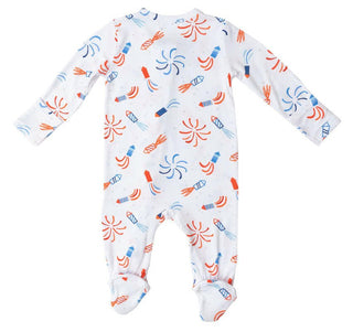 Bamboo 2-Way Zipper Footie - Firecrackers Baby & Toddler Sleepwear