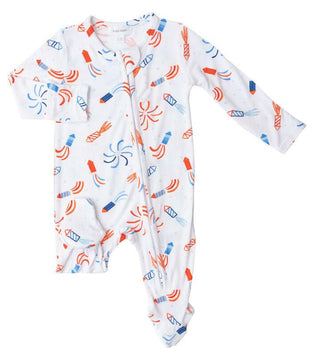 Bamboo 2-Way Zipper Footie - Firecrackers Baby & Toddler Sleepwear