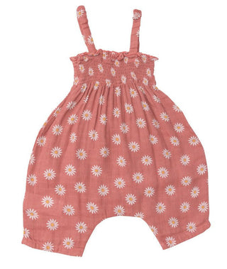 Angel Dear Girls Sleeveless Romper - Daisy Dots