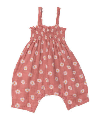 Angel Dear Girls Sleeveless Romper - Daisy Dots