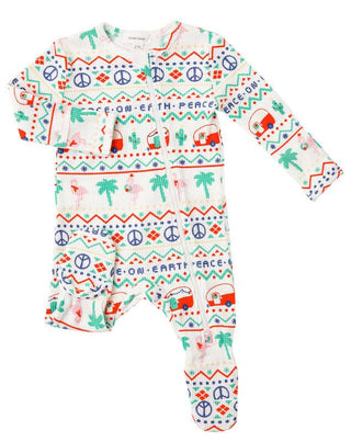 Angel Dear Infant Footie with Zipper - California Fair Isle