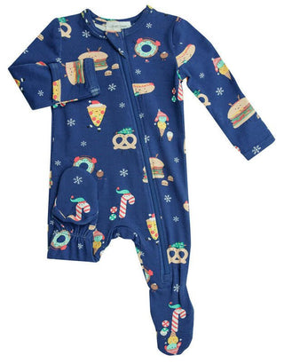 Infant Bamboo Footie with Zipper - Jolly Food Baby & Toddler Sleepwear