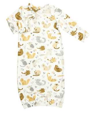 Angel Dear Newborn Kimono Gown - Pretty Kitties