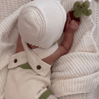 Organic Baby Gift Set - Handmade Newborn Romper, Bonnet & Rattle Toy | Cactus Baby Gift Sets Baby Gift Sets