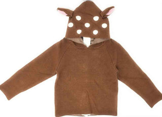 Little Deer Hooded Sweater with Ears - Brown Baby & Toddler Outerwear