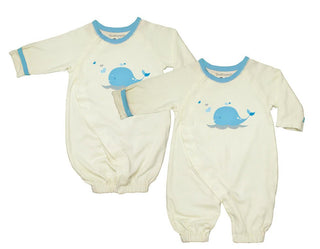 Boy's Convertible Gown - Whale Baby & Toddler Sleepwear