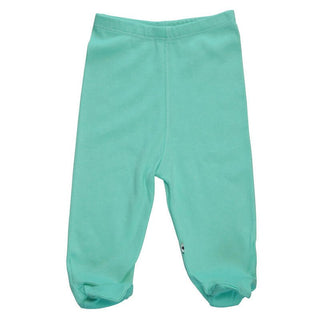 Babysoy Boys Footed Romper Pants - Seafoam