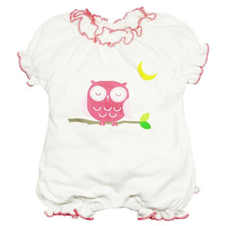 Girl's Bamboo Bubble Romper - Owl Babysoy