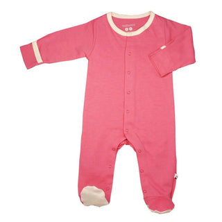 Babysoy Girls Footie with Snaps - Pink Lemonade