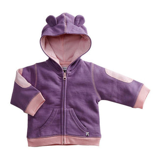 Babysoy Girls Soft Fleece Hoodie - Eggplant