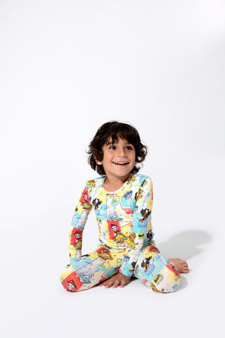 Bellabu Bear Bamboo Long Sleeve Pajama Set - PAW Patrol Boy Pups