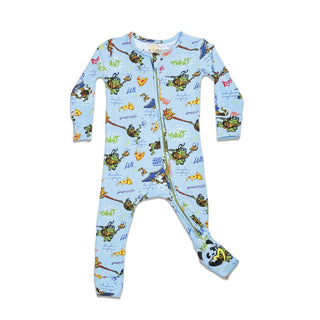 Bamboo Convertible Footie Romper - Teenage Mutant Ninja Turtles Pizza Baby & Toddler Sleepwear