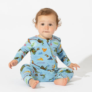 Bellabu Bear Convertible Footie Romper - Teenage Mutant Ninja Turtles Pizza