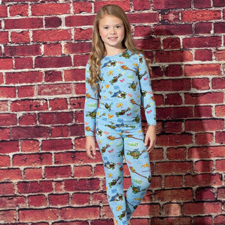 Bamboo Long Sleeve Pajama Set - Teenage Mutant Ninja Turtles Pizza Bellabu Bear