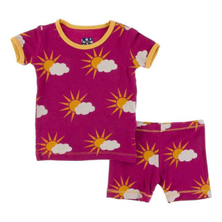 Berry Partial Sun Pajama Set With Shorts | Cozy Sleepies provide warmth and snugness for better sleep.