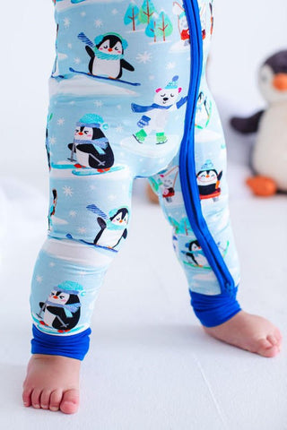 Bamboo Convertible Footie Romper - Arthur (Winter Sports and Tress) Birdie Bean