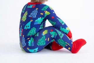 Birdie Bean Bamboo Convertible Footie Romper - Kevin (Christmas Trees)