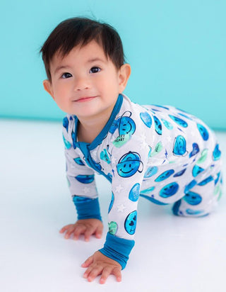 Bamboo Convertible Footie Romper - Morris (Valentine Emojis) Baby & Toddler Sleepwear