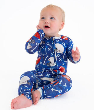 Birdie Bean Bamboo Convertible Footie Romper - Troy (Football)