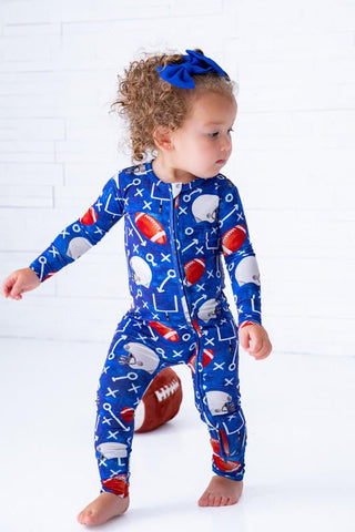 Birdie Bean Bamboo Convertible Footie Romper - Troy (Football)