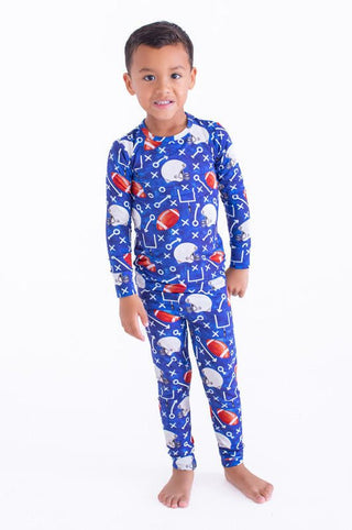 Birdie Bean Bamboo Long Sleeve Pajama Set - Troy (Football)