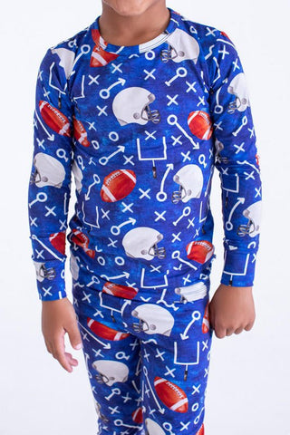 Bamboo Long Sleeve Pajama Set - Troy (Football) Baby & Toddler Sleepwear