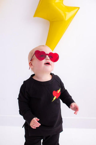 Boy's Bamboo Crewneck Sweatshirt - Axel (Valentine Heart) Baby & Toddler Tops