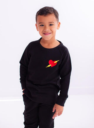 Boy's Bamboo Crewneck Sweatshirt - Axel (Valentine Heart) Baby & Toddler Tops