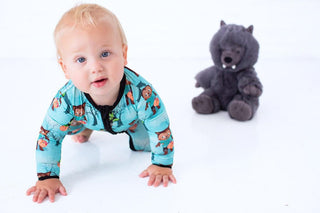 Birdie Bean Boy's Convertible Footie Romper - Jasper (Monsters and Werewolves)