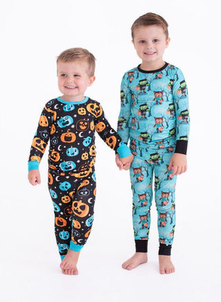 Birdie Bean Boy's Long Sleeve Pajama Set - Jasper (Monsters and Werewolves)