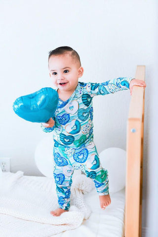 Boy's Long Sleeve Pajama Set - Romeo (Heart Donuts) Baby & Toddler Sleepwear