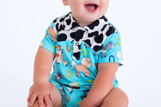 Birdie Bean Boy's Shortie Romper - Toby (Horses)