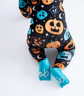 Bamboo Convertible Footie Romper - Dex (Jack O'Lanterns) Glow-in-the-Dark Baby & Toddler Sleepwear