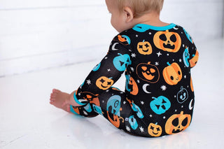 Birdie Bean Convertible Footie Romper - Dex (Jack O'Lanterns) Glow-in-the-Dark