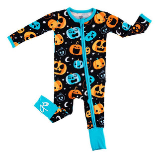 Birdie Bean Convertible Footie Romper - Dex (Jack O'Lanterns) Glow-in-the-Dark