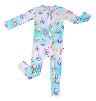 Bamboo Convertible Footie Romper - Elijah (Chick & Bunny Eggs) Baby & Toddler Sleepwear