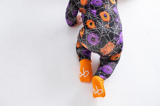 Birdie Bean Convertible Footie Romper - Gomez (Spider Webs on Graffiti) Glow-in-the-Dark