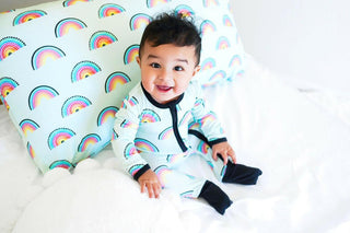 Convertible Footie Romper - Mila (Rainbows) Baby & Toddler Sleepwear