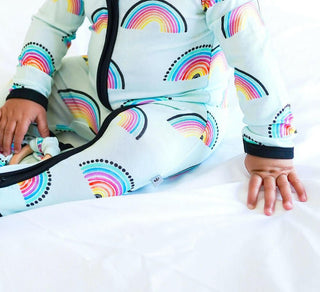 Convertible Footie Romper - Mila (Rainbows) Baby & Toddler Sleepwear